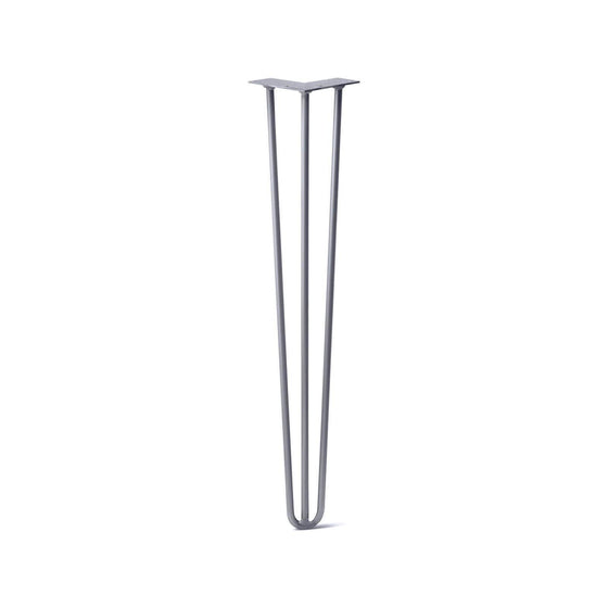 Hairpin Leg (Sold Separately), 3-Rod Design - Grey Powder Coated Finish