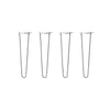 Hairpin Legs Set of 4, 2-Rod Design - Clear Coated Finish