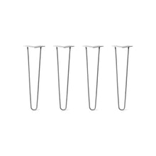  Hairpin Legs Set of 4, 2-Rod Design - Clear Coated Finish