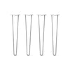 DIY Hairpin Legs Hairpin Legs Hairpin Legs Set of 4, 2-Rod Design - Clear Coated Finish