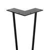DIY Hairpin Legs Hairpin Legs Hairpin Legs Set of 4, 2-Rod Design - Gloss Black Powder Coated Finish