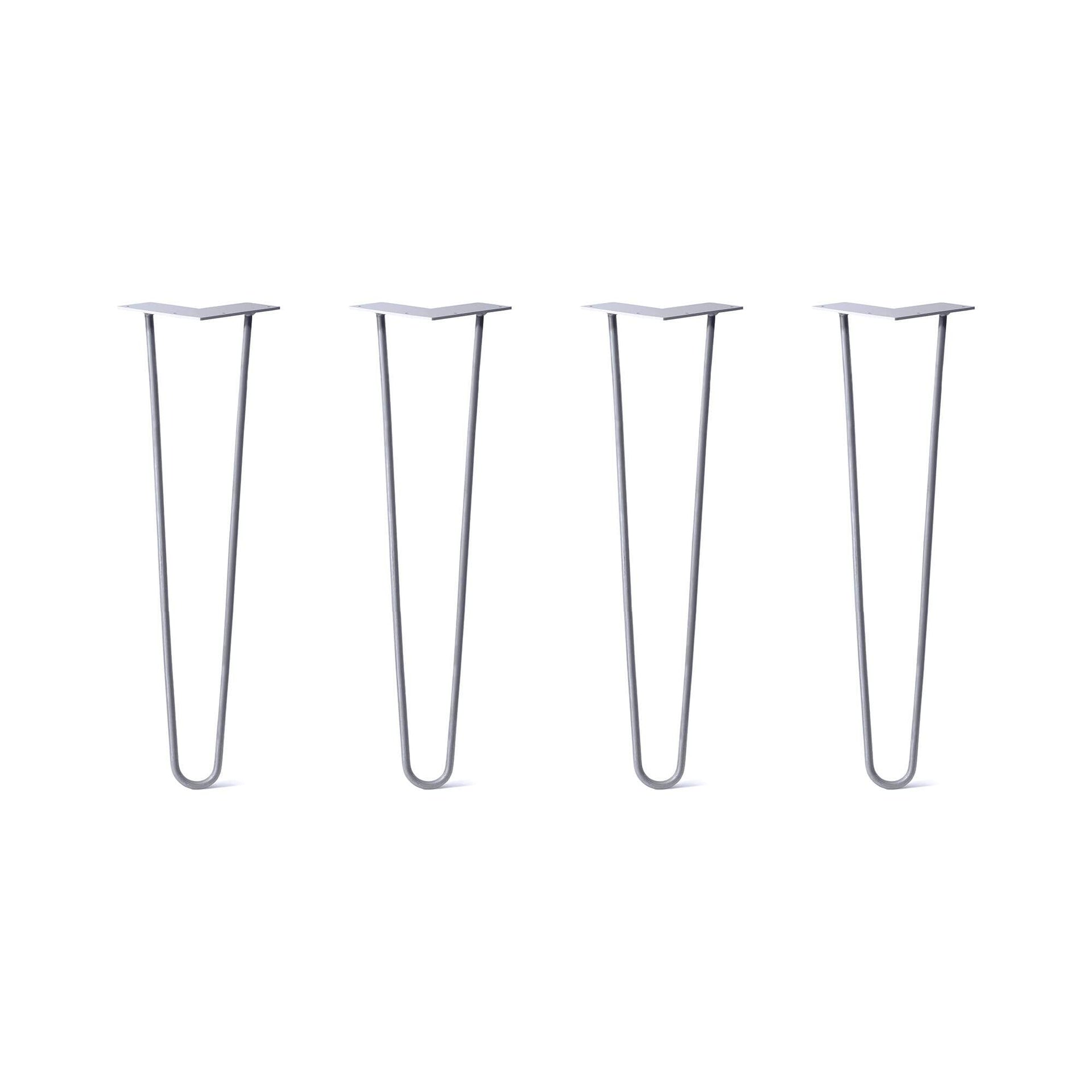 DIY Hairpin Legs Hairpin Legs Hairpin Legs Set of 4, 2-Rod Design - Grey Powder Coated Finish