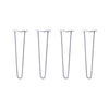 DIY Hairpin Legs Hairpin Legs Hairpin Legs Set of 4, 2-Rod Design - Grey Powder Coated Finish