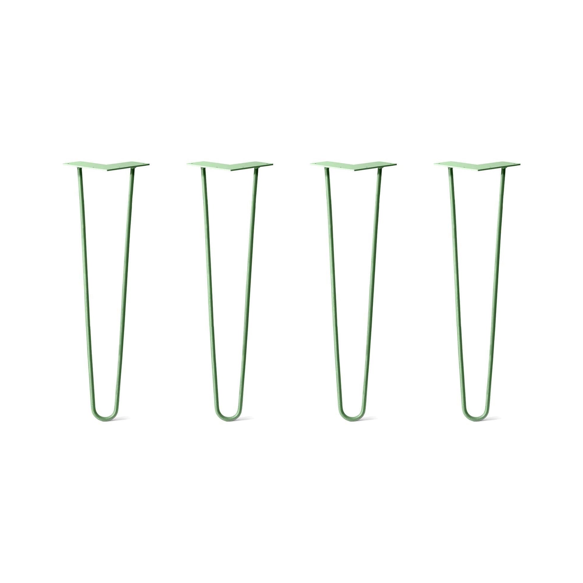 DIY Hairpin Legs Hairpin Legs Hairpin Legs Set of 4, 2-Rod Design - Mint Powder Coated Finish