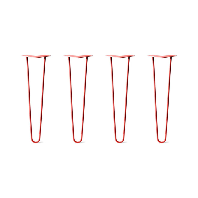 Hairpin Table Legs Set of 4, 2Rod Design Proudly Made in the USA