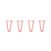 DIY Hairpin Legs Hairpin Legs Hairpin Legs Set of 4, 2-Rod Design - Orange-Red Powder Coated Finish