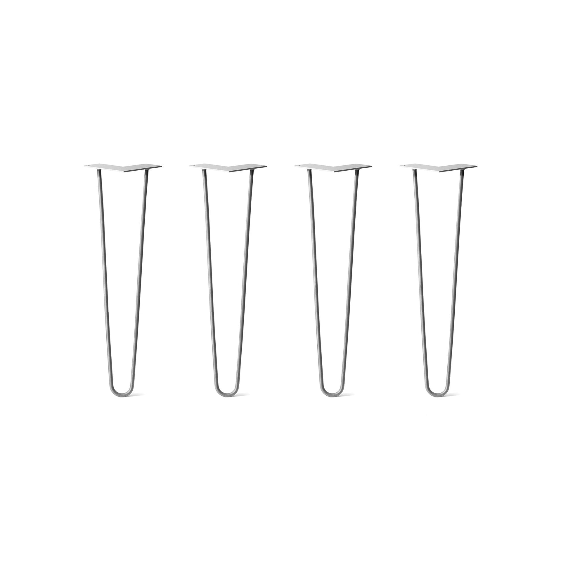 DIY Hairpin Legs Hairpin Legs Hairpin Legs Set of 4, 2-Rod Design - Raw Steel