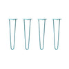 DIY Hairpin Legs Hairpin Legs Hairpin Legs Set of 4, 2-Rod Design - Teal Powder Coated Finish