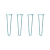 DIY Hairpin Legs Hairpin Legs Hairpin Legs Set of 4, 2-Rod Design - Teal Powder Coated Finish