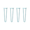 DIY Hairpin Legs Hairpin Legs Hairpin Legs Set of 4, 2-Rod Design - Teal Powder Coated Finish