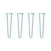 DIY Hairpin Legs Hairpin Legs Hairpin Legs Set of 4, 2-Rod Design - Teal Powder Coated Finish