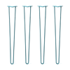 DIY Hairpin Legs Hairpin Legs Hairpin Legs Set of 4, 2-Rod Design - Teal Powder Coated Finish