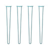 DIY Hairpin Legs Hairpin Legs Hairpin Legs Set of 4, 2-Rod Design - Teal Powder Coated Finish