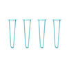 DIY Hairpin Legs Hairpin Legs Hairpin Legs Set of 4, 2-Rod Design - Teal Powder Coated Finish