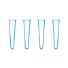 DIY Hairpin Legs Hairpin Legs Hairpin Legs Set of 4, 2-Rod Design - Teal Powder Coated Finish
