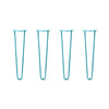 DIY Hairpin Legs Hairpin Legs Hairpin Legs Set of 4, 2-Rod Design - Teal Powder Coated Finish