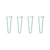 DIY Hairpin Legs Hairpin Legs Hairpin Legs Set of 4, 2-Rod Design - Turquoise Powder Coated Finish