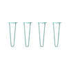DIY Hairpin Legs Hairpin Legs Hairpin Legs Set of 4, 2-Rod Design - Turquoise Powder Coated Finish