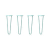 DIY Hairpin Legs Hairpin Legs Hairpin Legs Set of 4, 2-Rod Design - Turquoise Powder Coated Finish