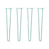DIY Hairpin Legs Hairpin Legs Hairpin Legs Set of 4, 2-Rod Design - Turquoise Powder Coated Finish