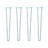 DIY Hairpin Legs Hairpin Legs Hairpin Legs Set of 4, 2-Rod Design - Turquoise Powder Coated Finish