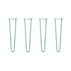 DIY Hairpin Legs Hairpin Legs Hairpin Legs Set of 4, 2-Rod Design - Turquoise Powder Coated Finish