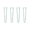 DIY Hairpin Legs Hairpin Legs Hairpin Legs Set of 4, 2-Rod Design - Turquoise Powder Coated Finish