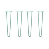 DIY Hairpin Legs Hairpin Legs Hairpin Legs Set of 4, 2-Rod Design - Turquoise Powder Coated Finish