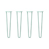 DIY Hairpin Legs Hairpin Legs Hairpin Legs Set of 4, 2-Rod Design - Turquoise Powder Coated Finish