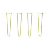 DIY Hairpin Legs Hairpin Legs Hairpin Legs Set of 4, 2-Rod Design - Yellow Powder Coated Finish