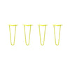DIY Hairpin Legs Hairpin Legs Hairpin Legs Set of 4, 2-Rod Design - Yellow Powder Coated Finish