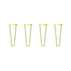 DIY Hairpin Legs Hairpin Legs Hairpin Legs Set of 4, 2-Rod Design - Yellow Powder Coated Finish