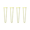 DIY Hairpin Legs Hairpin Legs Hairpin Legs Set of 4, 2-Rod Design - Yellow Powder Coated Finish