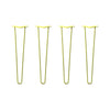 DIY Hairpin Legs Hairpin Legs Hairpin Legs Set of 4, 2-Rod Design - Yellow Powder Coated Finish