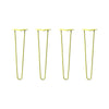 DIY Hairpin Legs Hairpin Legs Hairpin Legs Set of 4, 2-Rod Design - Yellow Powder Coated Finish