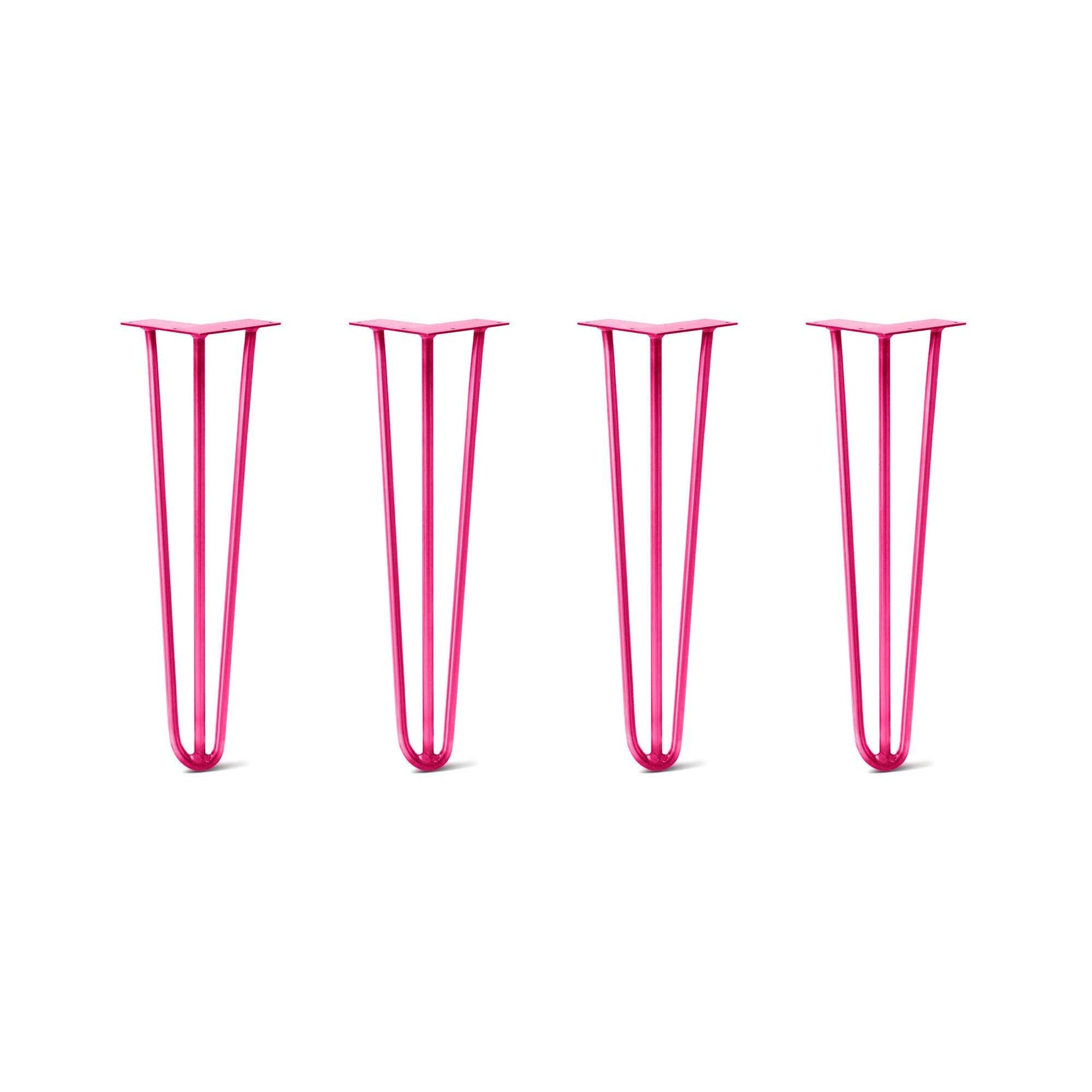 DIY Hairpin Legs Hairpin Legs Hairpin Legs Set of 4, 3-Rod Design - Fuchsia Powder Coated Finish