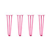 DIY Hairpin Legs Hairpin Legs Hairpin Legs Set of 4, 3-Rod Design - Fuchsia Powder Coated Finish