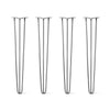 DIY Hairpin Legs Hairpin Legs Hairpin Legs Set of 4, 3-Rod Design - Raw Steel