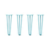 DIY Hairpin Legs Hairpin Legs Hairpin Legs Set of 4, 3-Rod Design - Teal Powder Coated Finish