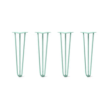  Hairpin Legs Set of 4, 3-Rod Design - Turquoise Powder Coated Finish