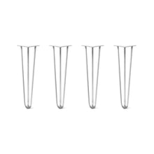  Hairpin Legs Set of 4, 3-Rod Design - White Powder Coated Finish