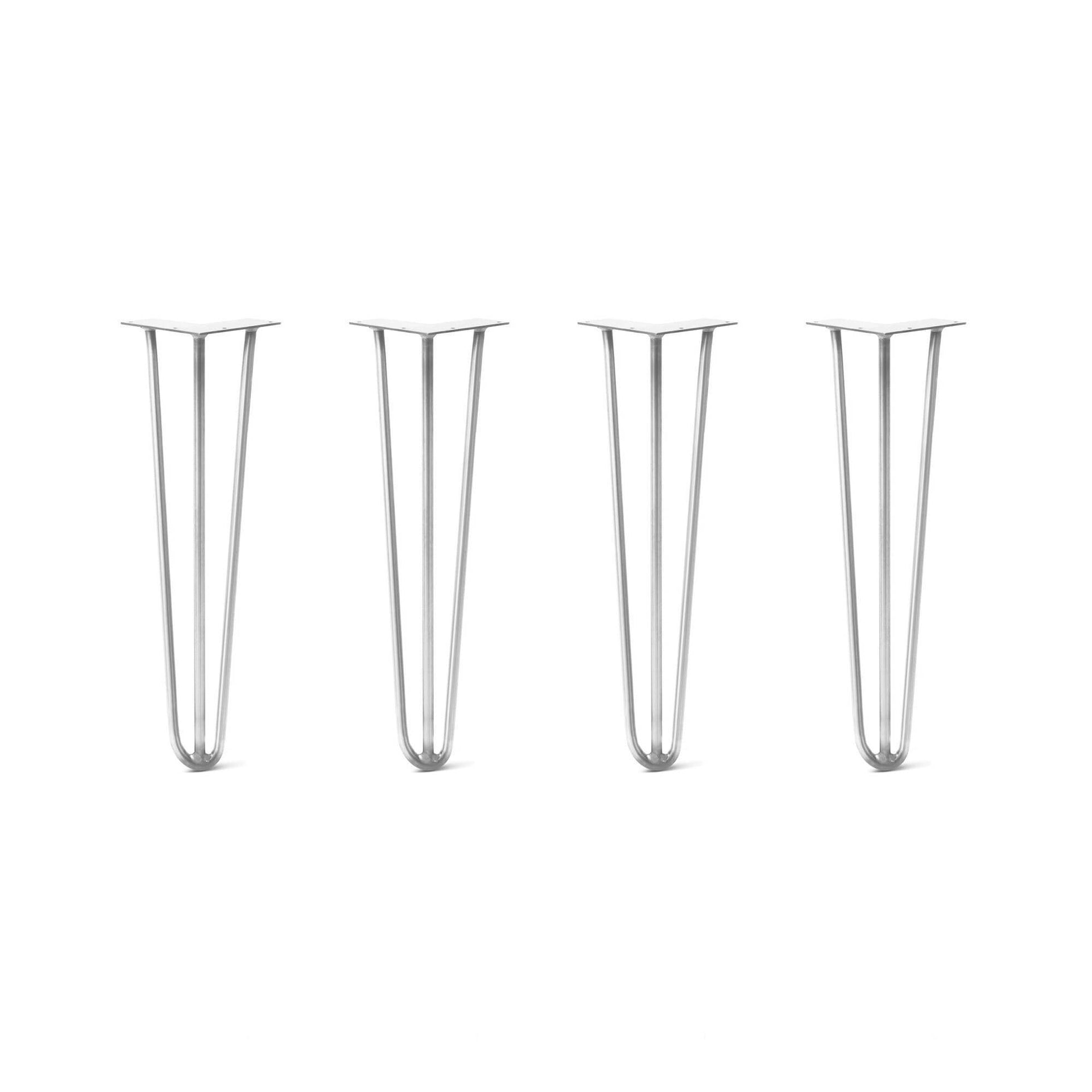 DIY Hairpin Legs Hairpin Legs Hairpin Legs Set of 4, 3-Rod Design - White Powder Coated Finish