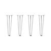 DIY Hairpin Legs Hairpin Legs Hairpin Legs Set of 4, 3-Rod Design - White Powder Coated Finish