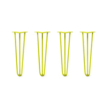  Hairpin Legs Set of 4, 3-Rod Design - Yellow Powder Coated Finish