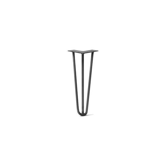 DIY Hairpin Legs Hairpin Legs Jet Black Satin / 15" / 3/8" Hairpin Leg (Sold Separately), 3-Rod Design - Jet Black Satin Powder Coated Finish