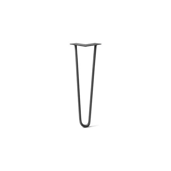 DIY Hairpin Legs Hairpin Legs Jet Black Satin / 19" / 1/2" Hairpin Leg (Sold Separately), 2-Rod Design - Jet Black Satin Powder Coated Finish