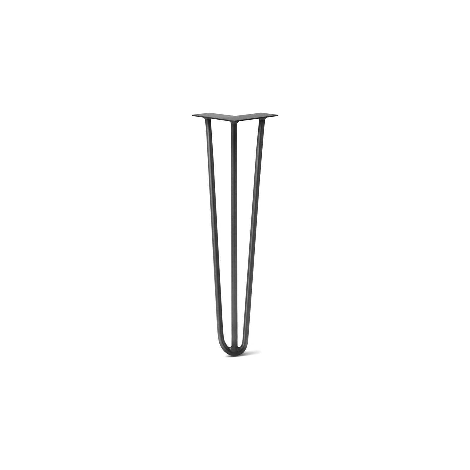 DIY Hairpin Legs Hairpin Legs Jet Black Satin / 20" / 3/8" Hairpin Leg (Sold Separately), 3-Rod Design - Jet Black Satin Powder Coated Finish