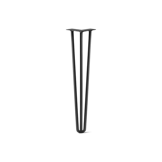 DIY Hairpin Legs Hairpin Legs Jet Black Satin / 25" / 1/2" Hairpin Leg (Sold Separately), 3-Rod Design - Jet Black Satin Powder Coated Finish
