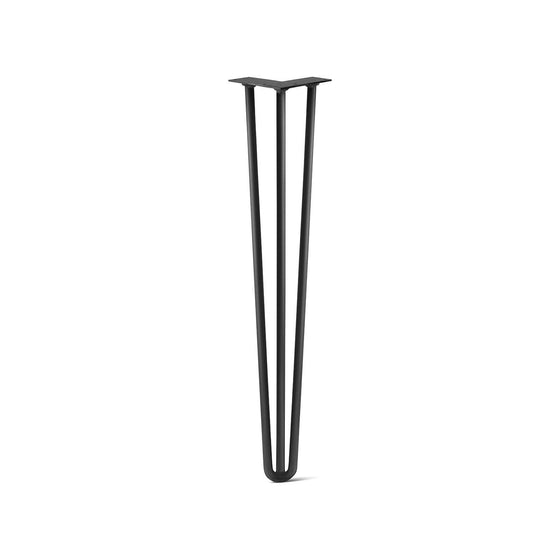 DIY Hairpin Legs Hairpin Legs Jet Black Satin / 28" / 1/2" Hairpin Leg (Sold Separately), 3-Rod Design - Jet Black Satin Powder Coated Finish
