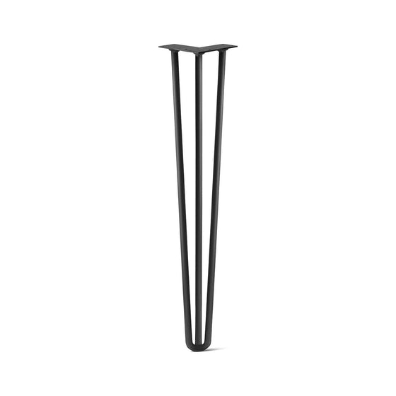 DIY Hairpin Legs Hairpin Legs Jet Black Satin / 30" / 1/2" Hairpin Leg (Sold Separately), 3-Rod Design - Jet Black Satin Powder Coated Finish